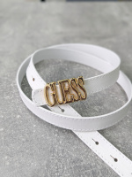 Ремінь жіночий Guess вузький білий