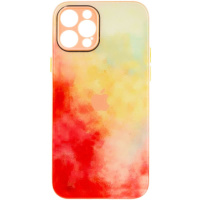 Чохол TPU+Glass для Apple iPhone 12 Pro (6.1«») - Impasto abstract (Red yellow) - купити в SmartEra.ua