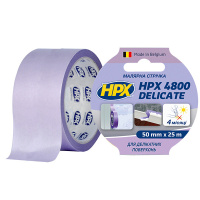 HPX 4800 - 50мм х 25м - малярська стрічка (скотч) для делікатних поверхонь та чітких контурів
