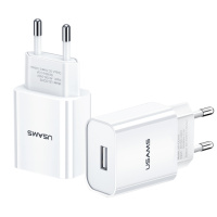 Зарядний пристрій USAMS US-CC075 T18 Single USB Travel Charger (EU), Білий - купити в SmartEra.ua