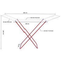 Сушилка для белья напольная раскладная 180х50х105см