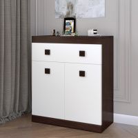 Комод с дверями и ящиком Эверест Соната-4 80х38х94 венге + белый (DTM-2475)