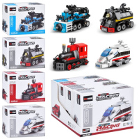 Конструктор игровой Железнодорожный транспорт 22083-22086 4 шт/уп