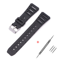 Ремінець для годинника Casio F91W 18mm Black SI полімерний чорний (SKU: 1051-0906)