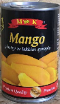 Консервоване манго пластинками в сиропі M&K 425/230g.