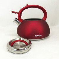 Чайник Magio MG-1193 3 л зі свистком, маленький чайник для газової плити, металевий чайник