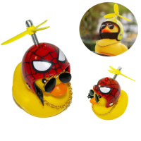 Утка в шлеме на руль Red Broken Duck (Шлем SpiderMan) утка на торпеду уточка в машину с очками