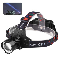 Ліхтар налобний PLD-T116-PM30-TG, Power Bank, 3x18650, ЗП Type-C, zoom, Box