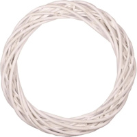 Венок ротанговый рождественский YES 974265 20 см белый