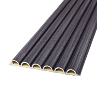 Рейка декоративна WPC кругла стінова 3000х152х15мм Графіт SW-00001873