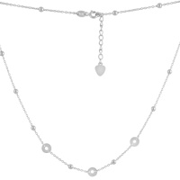 Серебряное колье CatalogSilver с без камней, вес изделия 2,91 гр (2079767) 400450 размер