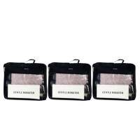 Набор из 3 сумок для хранения аксессуаров и детской одежды, 30×27×12 см (чёрный)