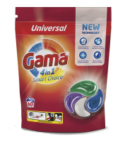 Капсули для прання білизни Gama 4в1 для всіх типів тканин, 60 шт Іспанія