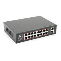 POE коммутатор Merlion Mini 16 POE 10/100 + 2 RJ45 10/100/1000+ встроенный блок питания 52V 3.85A