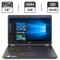 Ультрабук Б-класс Dell Latitude E7470 / 14« (1600x900) TN / Intel Core i5-6300U (2 (4) ядра по 2.4 - 3.0 GHz) / 8 GB DDR4 / 256 GB SSD / Intel HD...