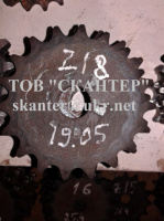 Звездочка шаг t=19.05 зуб=18