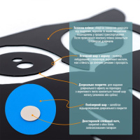 Дзеркальний декор акриловий самоклеючий Сова чорна (D) SW-00002493