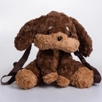 Дитячий плюшевий рюкзак Песик 30 см коричневий 520-27-50BR