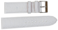 Ремінець для годинника зі шкіри під крокодила Mykhail Ikhtyar Ш24 мм білий