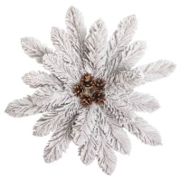 Искусственный подсвечник венок Новогодний с декором заснеженнй на 1 свечу SOK-O-4