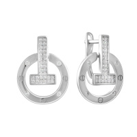 Серебряные серьги CatalogSilver с фианитами (2137139)