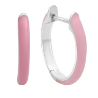 Серебряные серьги CatalogSilver с фианитами, емаллю (60002193)