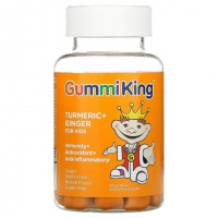 Куркума и имбирь для детей, здоровый иммунитет, вкус манго, Turmeric Ginger For Kids, GummiKing, 60