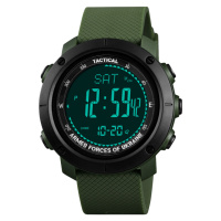 Чоловічий тактичний годинник Awarder 036 Compass Green-Black з електронним циферблатом та компасом