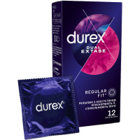 Презервативы Durex Dual Extase рельефные с анестетиком 12 шт. (5052197053432)