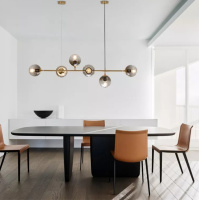 Люстра потолочная подвесная на 6 лампочек SGJ7/6A-ab-k Золото 40-170х35х120 см.