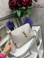 Світлий сірий — два відділення, кожне на блискавці - стильний та елегантний клатч з ланцюжком (2006)