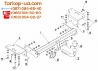 Тягово-сцепное устройство (фаркоп) Toyota Auris (hatchback) (2013-2018)