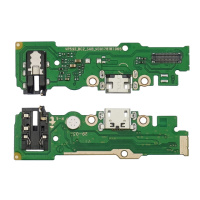 Разъём зарядки для TECNO Pop 4 (BC2) на плате с микрофоном и компонентами