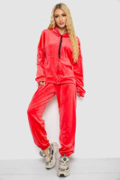 Спортивный костюм женский велюровый, цвет коралловый, 238R107-2