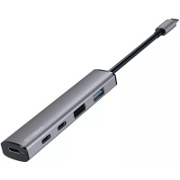 USB HUB Proove Arc Link 5 in 1 (2*USB3.0 + 3*Type-C3.0) Silver (HBAL00222024)
