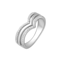 Серебряное кольцо CatalogSilver с фианитами, вес изделия 2,86 гр (2082118) 16 размер
