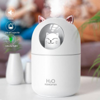 Увлажнитель воздуха Humidifier H2O Cat USB с котиком на 300мл. Цвет: белый