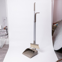 Набор веник и совок на длинной ручке для пола 25×24×100 (см) щетка веник для уборки Серый HP-45-15G