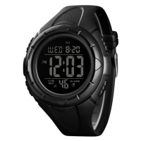 Чоловічий спортивний годинник Skmei 1535BKBK Black-Black з електронним циферблатом та водозахистом 5 ATM