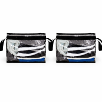 Набор маленьких прозрачных сумок ORGANIZE  для хранения вещей 2 шт (черный)