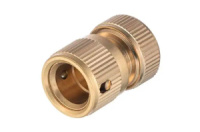 Коннектор латунный на шланг с аквастопом Intertool-Storm 1/2« × 1/2» (GE-1219)