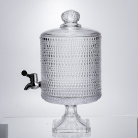 Лимонадница с краном на подставке стеклянная 4.5 л лимонадник 39 см прозрачный HP-19-3045-9