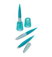 Ручка кулькова-стилус Troika Flexible stand з підставкою, бірюза