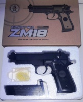 Пистолет метал+ABC пластик ZM 18 точная копия Beretta M92 пульки 6 мм Airsoft Gun