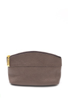 Натуральна шкіра. Коричнева - жіноча косметичка з натуральної шкіри на блискавці, від українського виробника