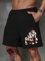 Шорти чорні з ДТФ | 67-043
