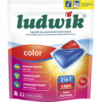 Гелеві капсули для прання кольорових тканин 2в1 Ludwik 32 шт