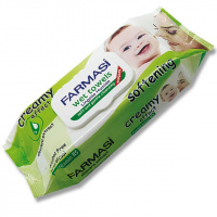 Детские влажные салфетки с кремом 72 шт Farmasi Baby WetTowel Creamy Effect