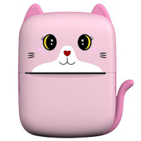 Дитячий термопринтер A8 Cat printer pink, bluetooth, ЗУ Type-C