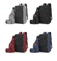 Комплект шкільний 3в1 рюкзак + сумка + гаманець у різних кольорах 7002